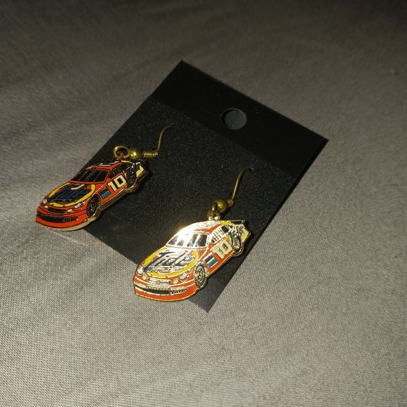 NEW! VINTAGE Racecar Earrings - Picture 5 of 6